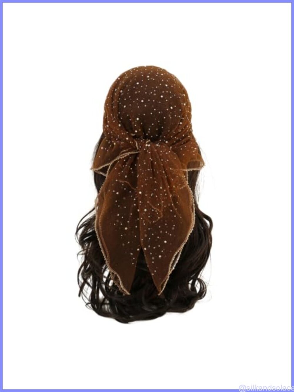 Women's Sequin Head Scarf 31.5 Inch Sparkle Hair Wrap Bandana